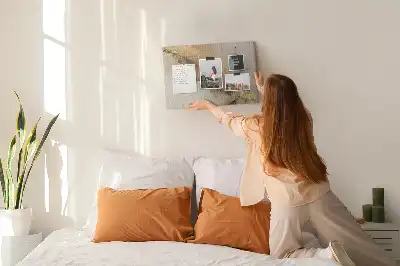 Memobord van kurk Steen met gouden adering