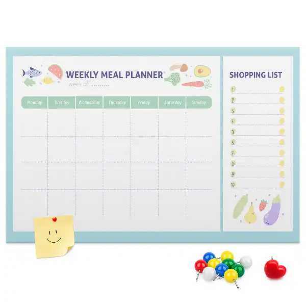 Memobord van kurk Dieet maaltijdplanner