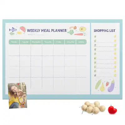 Memobord van kurk Dieet maaltijdplanner