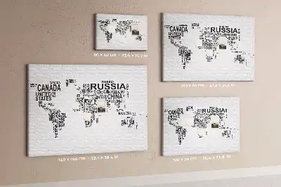 Kurk prikbord Continenten van letters