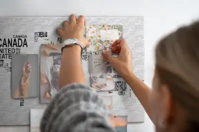 Kurk prikbord Continenten van letters
