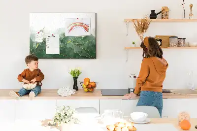 Memobord van kurk Moderne bloemmotieven