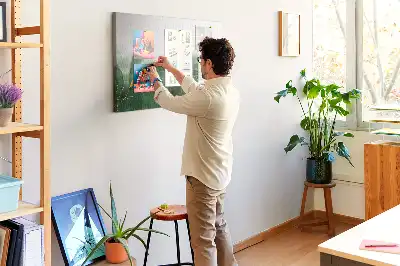 Memobord van kurk Moderne bloemmotieven