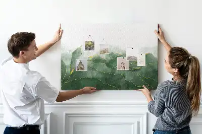 Memobord van kurk Moderne bloemmotieven
