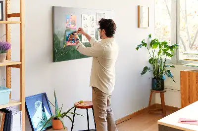 Memobord van kurk Moderne bloemmotieven