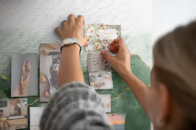 Memobord van kurk Moderne bloemmotieven