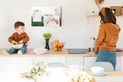 Memobord van kurk Moderne bloemmotieven