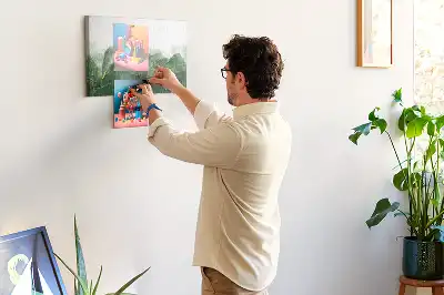 Memobord van kurk Moderne bloemmotieven