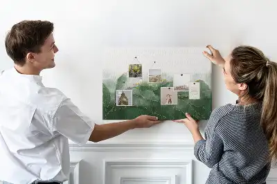 Memobord van kurk Moderne bloemmotieven