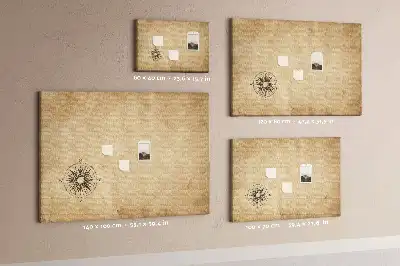 Kurk prikbord Kompas canvas