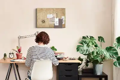 Kurk prikbord Kompas canvas