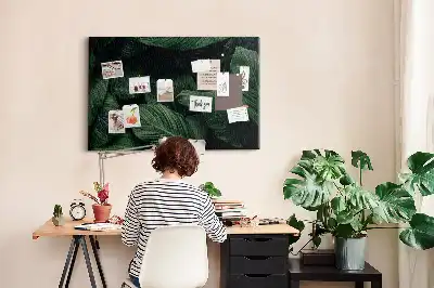 Memobord van kurk Tropische monstera