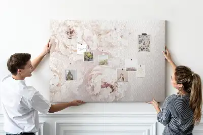 Memobord van kurk Pioenrozen
