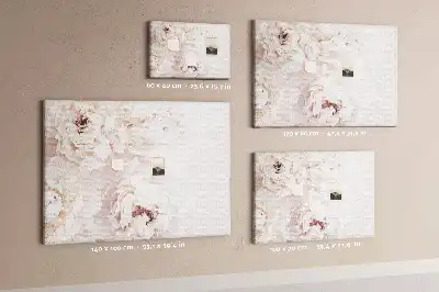 Memobord van kurk Pioenrozen