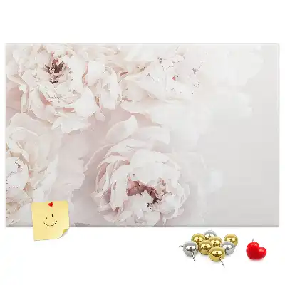 Memobord van kurk Pioenrozen