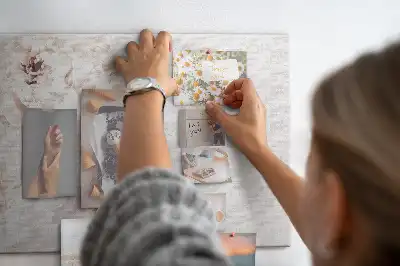 Memobord van kurk Pioenrozen