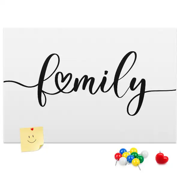 Memobord van kurk Opschrift "family"
