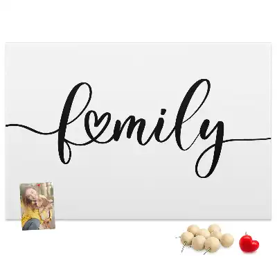 Memobord van kurk Opschrift "family"