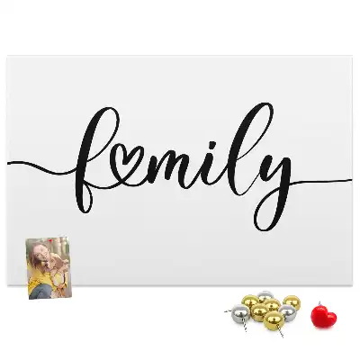 Memobord van kurk Opschrift "family"