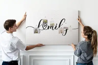 Memobord van kurk Opschrift "family"