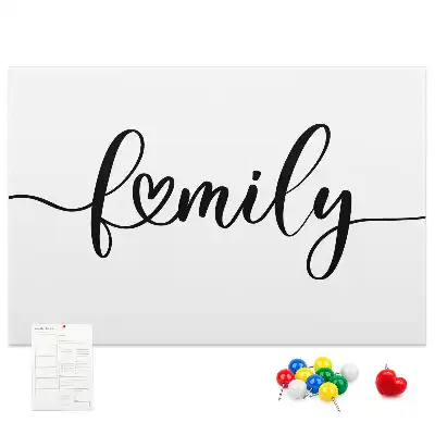 Memobord van kurk Opschrift "family"