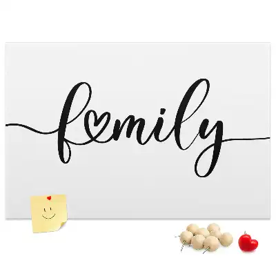 Memobord van kurk Opschrift "family"