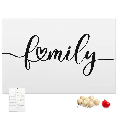 Memobord van kurk Opschrift "family"