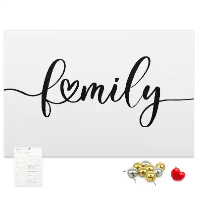 Memobord van kurk Opschrift "family"