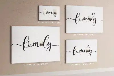 Memobord van kurk Opschrift "family"
