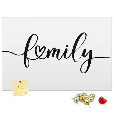 Memobord van kurk Opschrift "family"