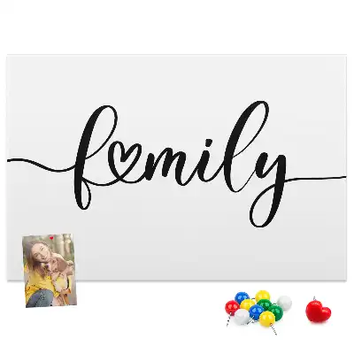 Memobord van kurk Opschrift "family"