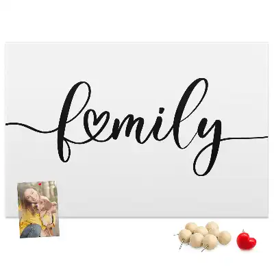 Memobord van kurk Opschrift "family"