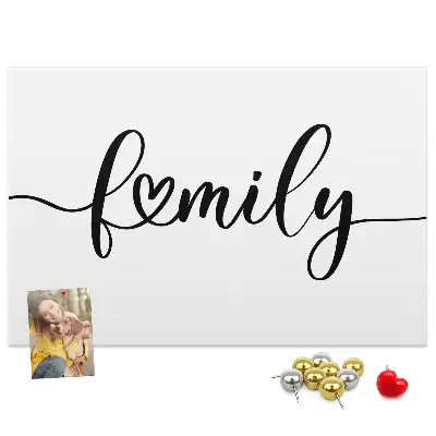 Memobord van kurk Opschrift "family"
