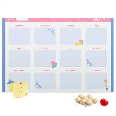 Kurk prikbord Maandelijkse wandkalender