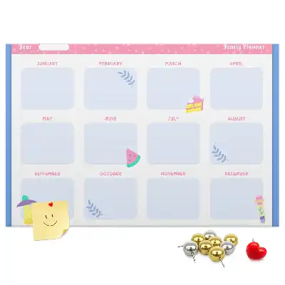 Kurk prikbord Maandelijkse wandkalender
