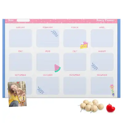 Kurk prikbord Maandelijkse wandkalender