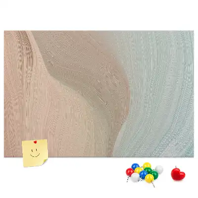 Memobord van kurk met abstracte golven