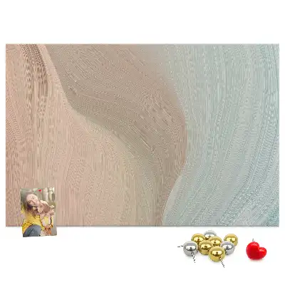 Memobord van kurk Abstractie van golven