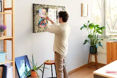 Kurk prikbord Wereldbol in retrostijl