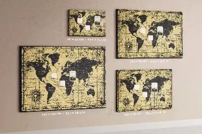Kurk prikbord Wereldbol in retrostijl
