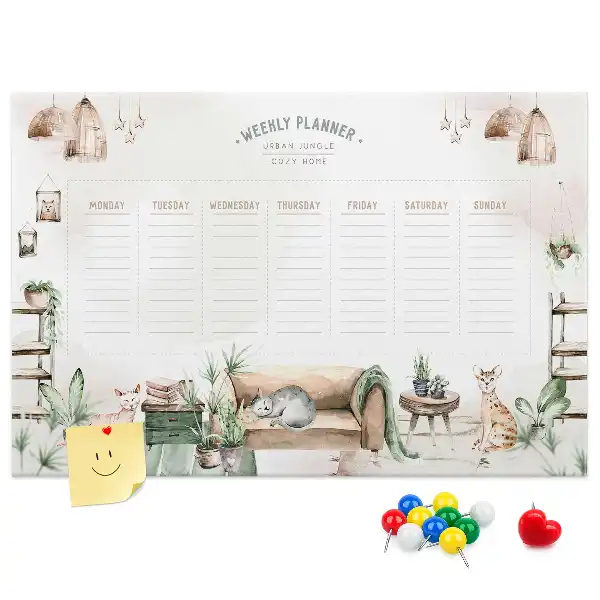 Memobord van kurk Planner gezellig huis