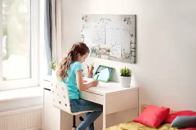Memobord van kurk Planner gezellig huis