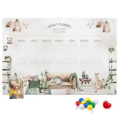 Memobord van kurk Planner gezellig huis