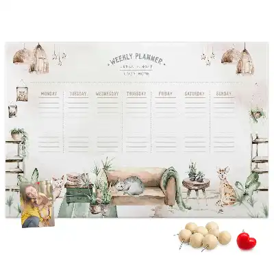 Memobord van kurk Planner gezellig huis