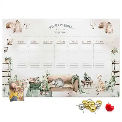 Memobord van kurk Planner gezellig huis