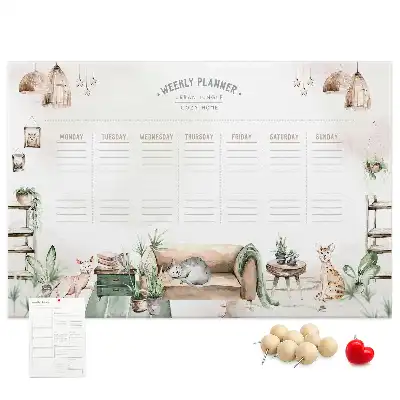 Memobord van kurk Planner gezellig huis