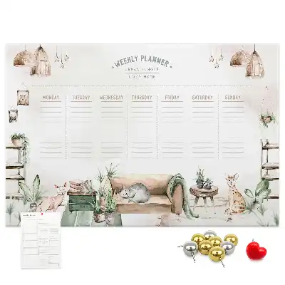 Memobord van kurk Planner gezellig huis