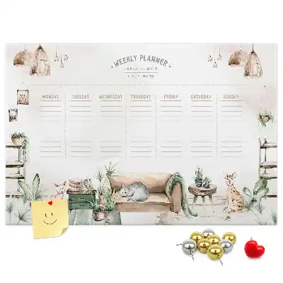 Memobord van kurk Planner gezellig huis