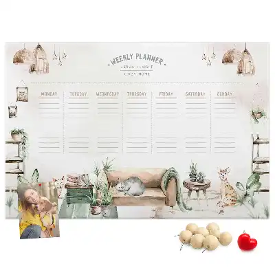 Memobord van kurk Planner gezellig huis