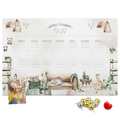 Memobord van kurk Planner gezellig huis